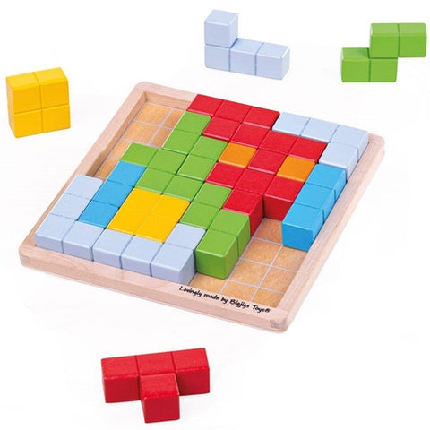 BIGJIGS Toys- Joc de Logica Puzzle Colorat
