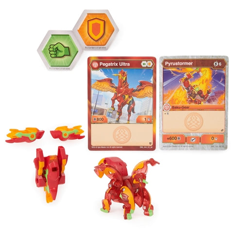 Spin Master - Set Bakugan S2 Bila Ultra Pegatrix cu Echipament Baku-Gear Pyrustormer