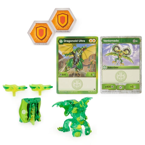 Spin Master - Set Bakugan S2 Bila Ultra Dragonoid cu Echipament Baku-Gear Ventornado