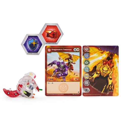 Spin Master - Bila Basic Bakugan S2 Dragonoid x Tretorous cu Card Baku-Gear