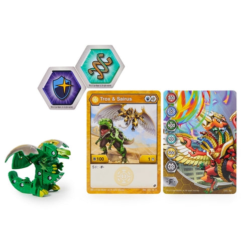 Spin Master - Bila Basic Bakugan S2 Trox x Sairus cu Card Baku-Gear