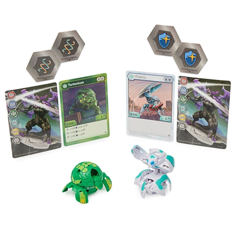 Spin Master - Set de Joaca Bakugan S3 Baku-Tin Auriu Turtonium si Vicerox