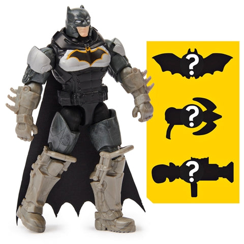 Spin Master - Figurina Batman in Costum si Armura cu Accesorii Surpriza 10 cm