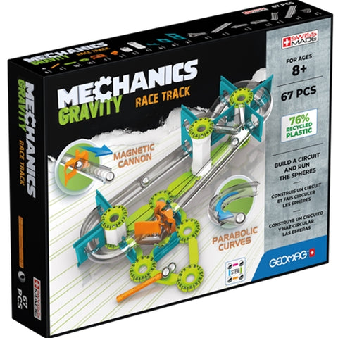 Set de constructie magnetic 760 Mechanics Gravity Race Track, 67 piese