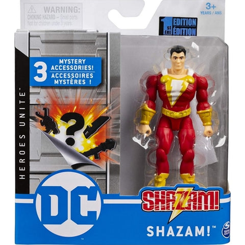 Spin Master - Figurina Flexibila Shazam cu 3 Accesorii Surpriza 10 cm