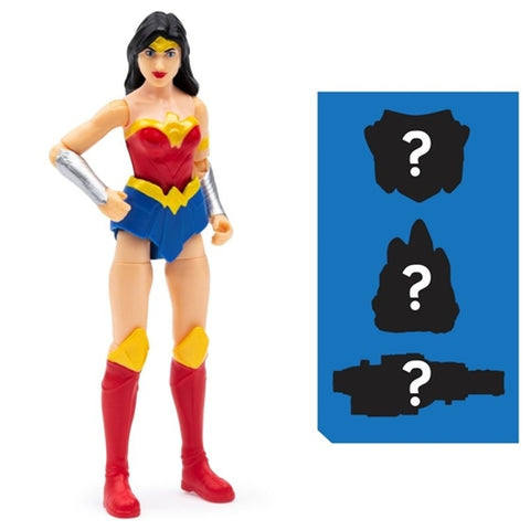 Spin Master - Figurina Flexibila Wonder Woman cu 3 Accesorii Surpriza 10 cm
