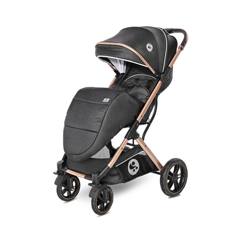 Carucior pentru nou-nascut Storm, pana la 22 kg, cadru aluminiu, Luxe Black