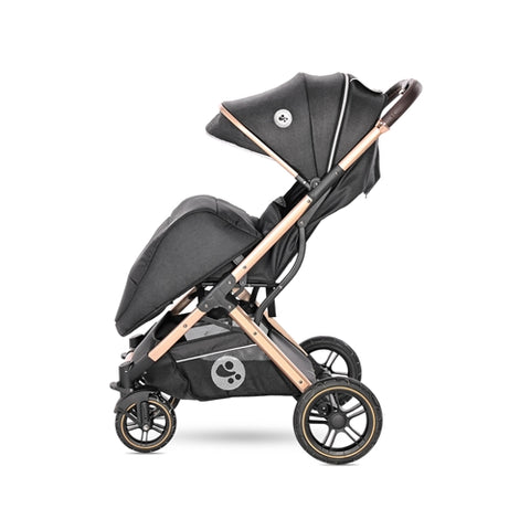 Carucior pentru nou-nascut Storm, pana la 22 kg, cadru aluminiu, Luxe Black