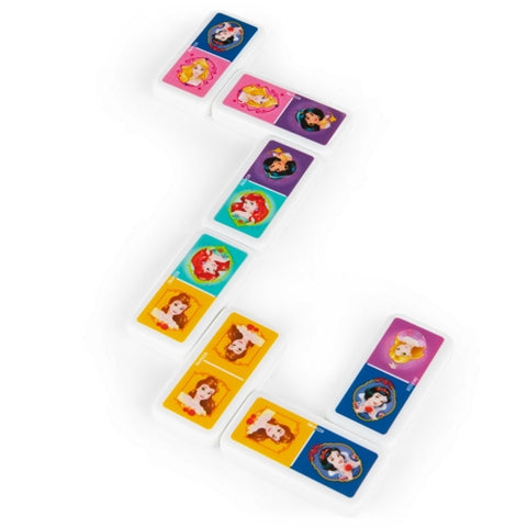 Spin Master - Joc de Societate Domino Lumea Printeselor Disney in Cutie de Metal 