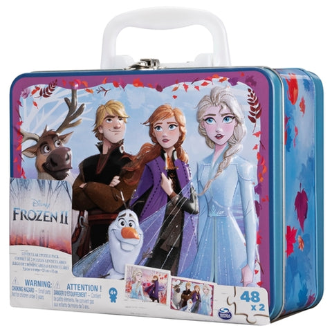 Spin Master - Set 2 Puzzle-uri Frozen 2 in Gentuta Metalica 48 Piese