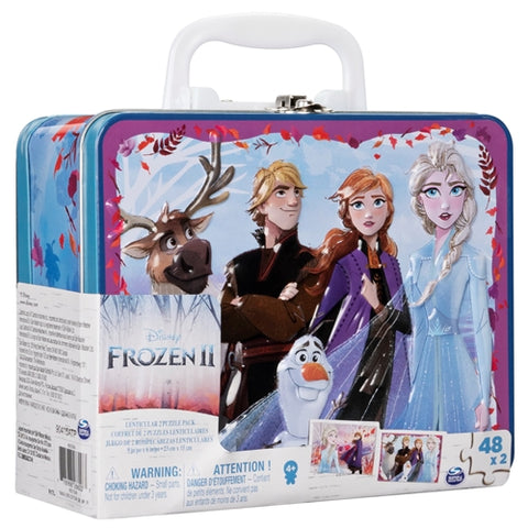 Spin Master - Set 2 Puzzle-uri Frozen 2 in Gentuta Metalica 48 Piese