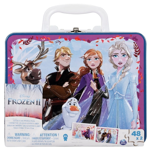 Spin Master - Set 2 Puzzle-uri Frozen 2 in Gentuta Metalica 48 Piese