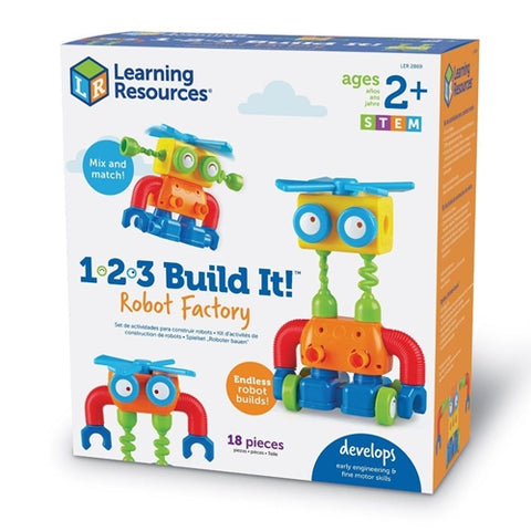 Learning Resources - Set de Construit Robotel Colorat 1, 2, 3