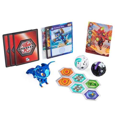 Spin Master - Set Bakugan S3 Starter Ferascal Ultra, Nillious si Sharktar