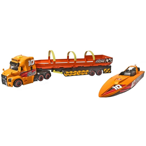 Dickie Toys - Set Sea Race Truck Camion cu remorca si Barca