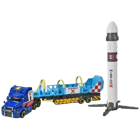 Dickie Toys - Set Camion cu Remorca si Nava Spatiala Space Mission Truck