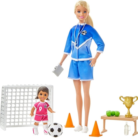 Mattel - Papusa Barbie Cariere Antrenor de Fotbal Blonda