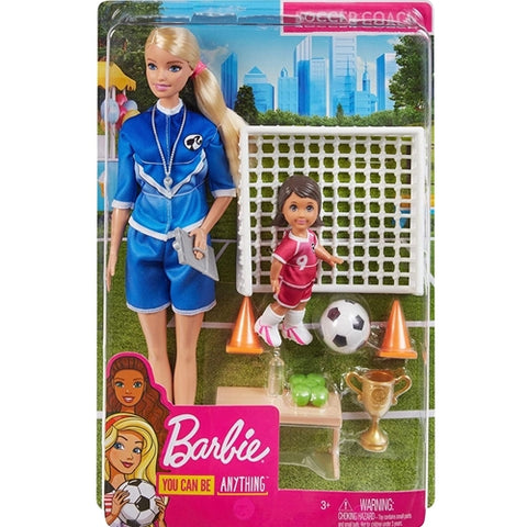 Mattel - Papusa Barbie Cariere Antrenor de Fotbal Blonda