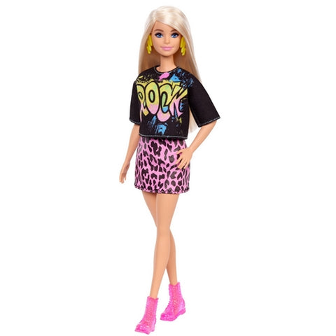 Mattel - Papusa Barbie Fashionista Blonda cu Tinuta de Vara Rock
