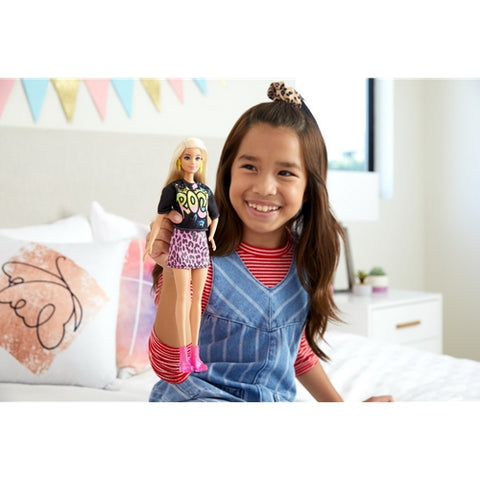 Mattel - Papusa Barbie Fashionista Blonda cu Tinuta de Vara Rock