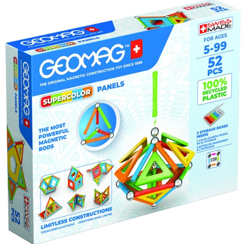 Geomag - Set de Constructie Magnetic Supercolor Panels Recycled 52 piese