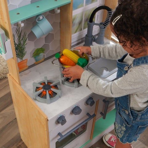 Bucatarie de joaca din lemn Natural