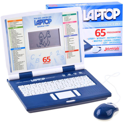 Laptop educational pentru copii, 65 de functii interactive, Jokomisiada, ZA3321 NI, Albastru