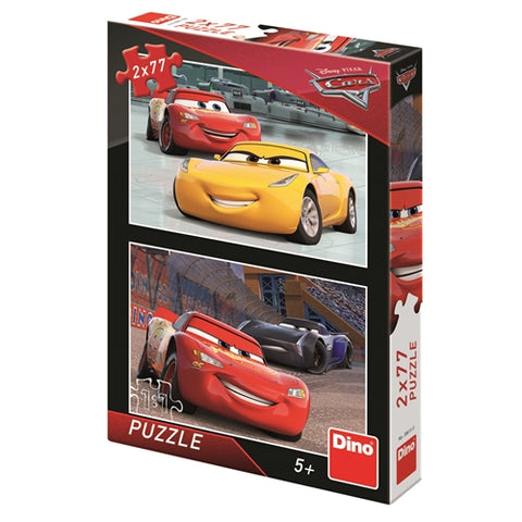 Puzzle 2 in 1 - Cars 3: Cursa cea mare (77 piese)