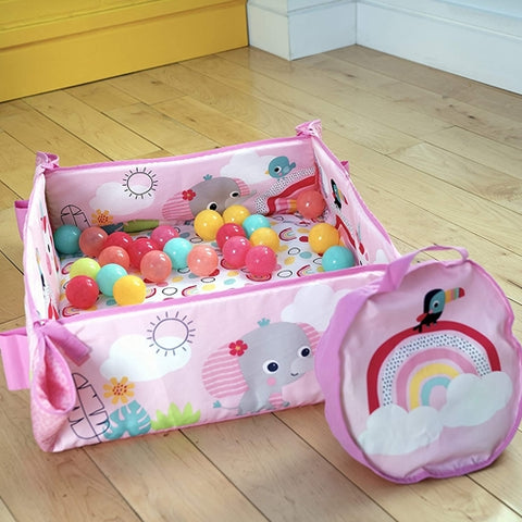 Salteluta de activitati 5 in 1 Gym & Ball Pit Rainbow Tropics