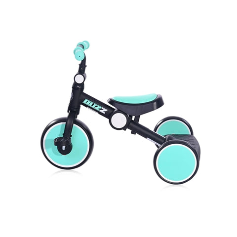 Tricicleta pentru copii, Buzz, complet pliabila, Black & Turquoise