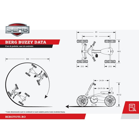  BERG Toys - Kart cu Pedale Buzzy Bloom 2 in 1