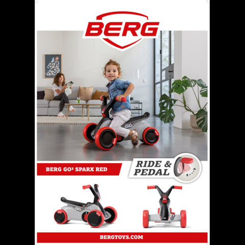  BERG Toys - Kart cu Pedale GO 2 SparX Rosu