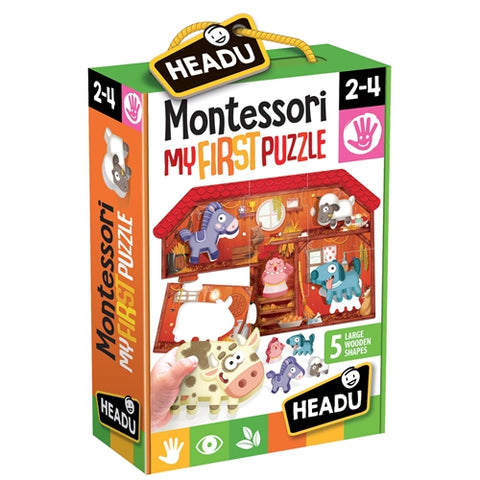 Headu - Set de Joaca MONTESSORI Primul Meu Puzzle Ferma