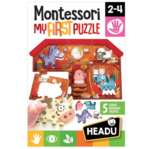 Headu - Set de Joaca MONTESSORI Primul Meu Puzzle Ferma