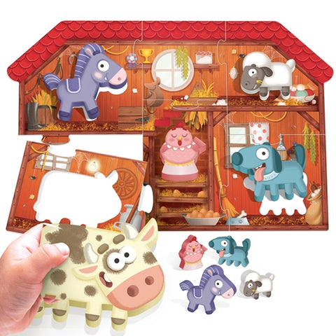 Headu - Set de Joaca MONTESSORI Primul Meu Puzzle Ferma