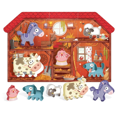 Headu - Set de Joaca MONTESSORI Primul Meu Puzzle Ferma