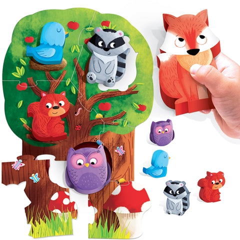 Headu - Set de Joaca MONTESSORI Primul Meu Puzzle Padurea