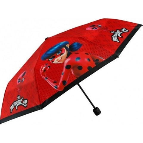 Umbrela LadyBug rezistenta la vant plianta manuala mini pentru fete