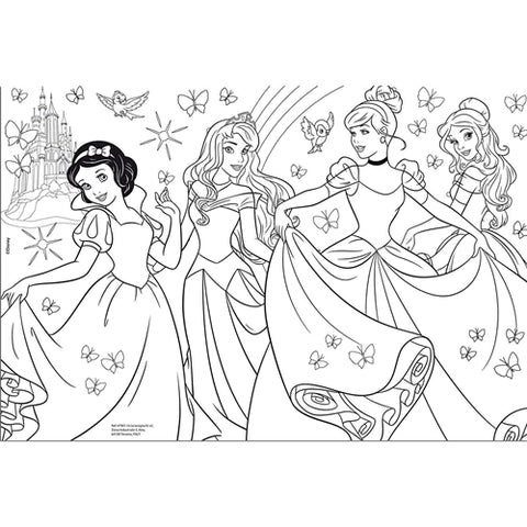 Puzzle de colorat - Printese Disney (60 piese)