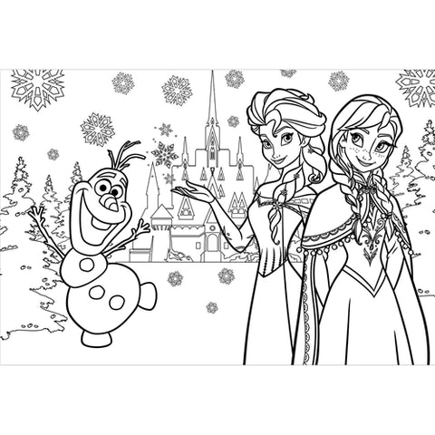 Puzzle de colorat - Regatul de gheata (60 piese)