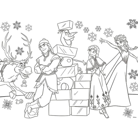 Puzzle de colorat maxi - Frozen (35 piese)