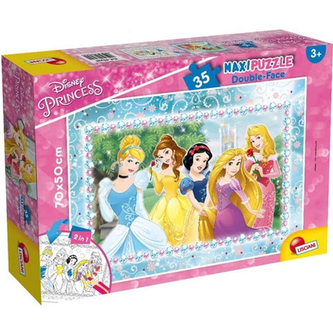Puzzle de colorat maxi - Printese minunate (35 piese)