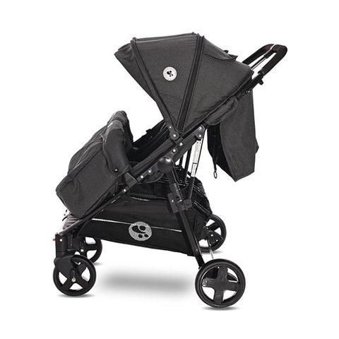 Lorelli -Carucior Sport pentru Gemeni Duo Black Dots cu Husa de Picioare si Geanta