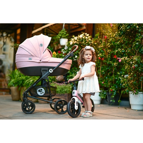 Lorelli - Carucior cu Cadru din Aluminiu 3 in 1 Crysta Parte Sport, Landou si Scoica Auto, Opaline Grey