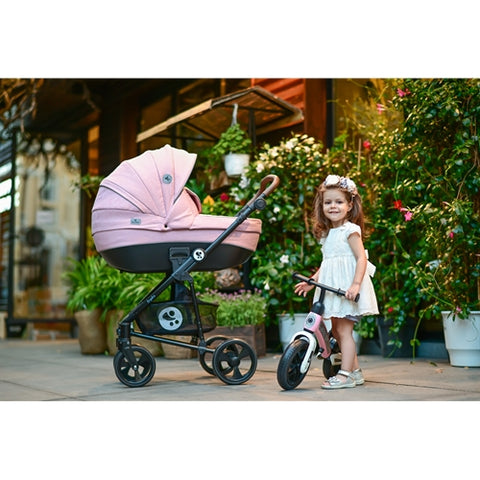 Lorelli - Carucior cu Cadru din Aluminiu 3 in 1 Crysta Parte Sport, Landou si Scoica Auto, Opaline Grey