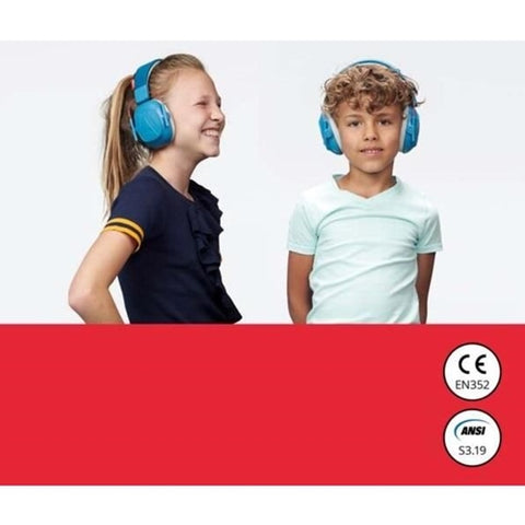 Casti antifonice pliabile pentru copii 5-16 ani, ofera protectie auditiva, SNR 25, albastru, Muffy Kids Blue ALP26474