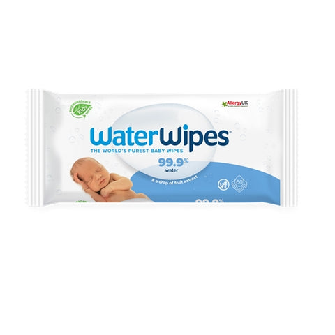 Servetele umede pentru bebelusi Biodegradabile Water Wipes, 60 buc, 0 luni+
