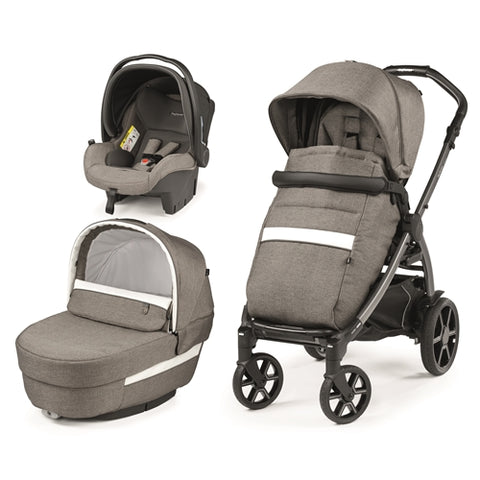 Carucior 3 in 1 Book, Primoviaggio SL,  0 - 22 kg, City Grey, Gri / Alb *