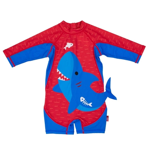 Costum de Baie Zoocchini Protectie UPF50+ Marime L 24-36 Luni Shark