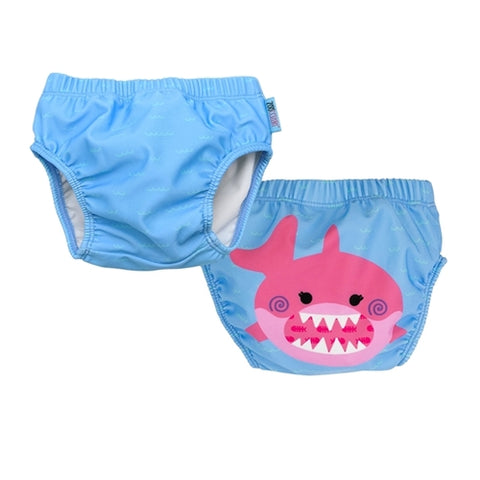 Set 2 Chilotei de Baie Impermeabili Zoocchini Protectie UPF50+ Marime L 24-36 Luni Pink Shark